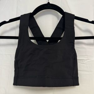 Black Lululemon Cross Back Sports Bra